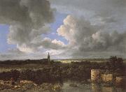 Jacob van Ruisdael A Landscape with a Ruined Castle and a Church oil painting on canvas